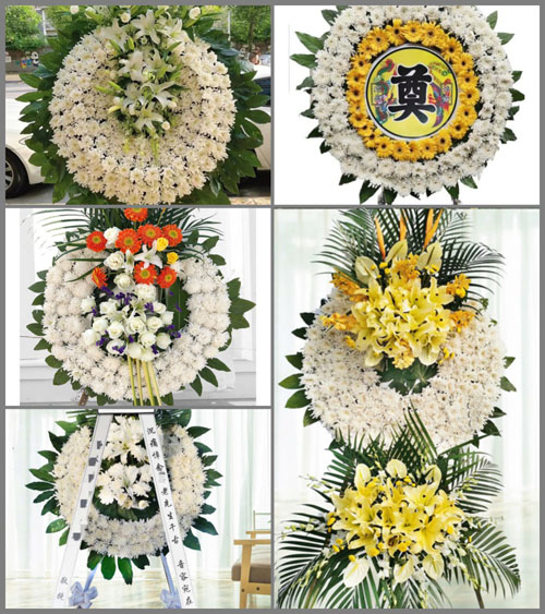 广东梅州市梅江区西郊街道西郊村花圈速递